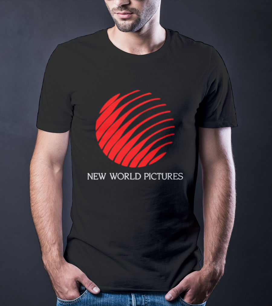 New World Pictures Film Production Classic Cinema Red Spiral T-Shirt
