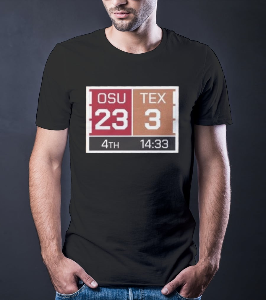 Ohio State Buckeyes Vs Texas Longhorns Scoreboard Comeback Victory 2026 T-Shirt