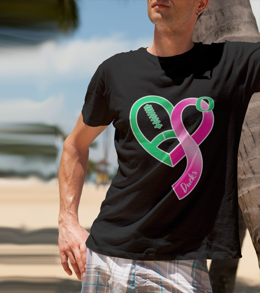 Oregon Ducks Pink Ribbon Breast Cancer Awareness 2026 T-Shirt