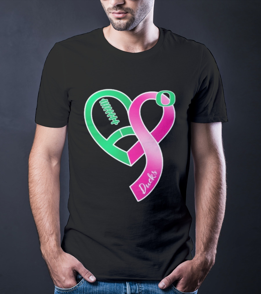 Oregon Ducks Pink Ribbon Breast Cancer Awareness 2026 T-Shirt