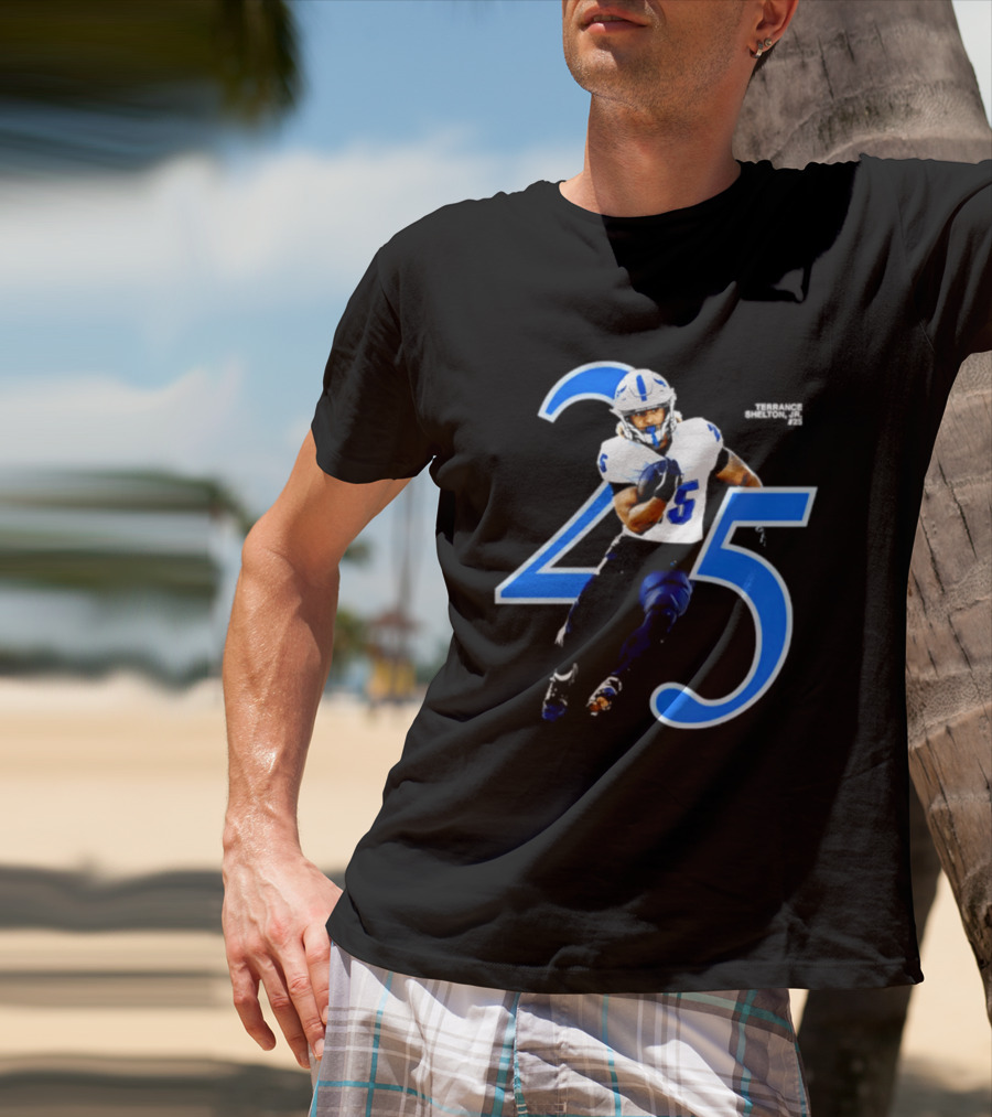 Terrance Shelton Jr 25 Buffalo Bulls NCAA Football Player Jersey Number T-Shirt