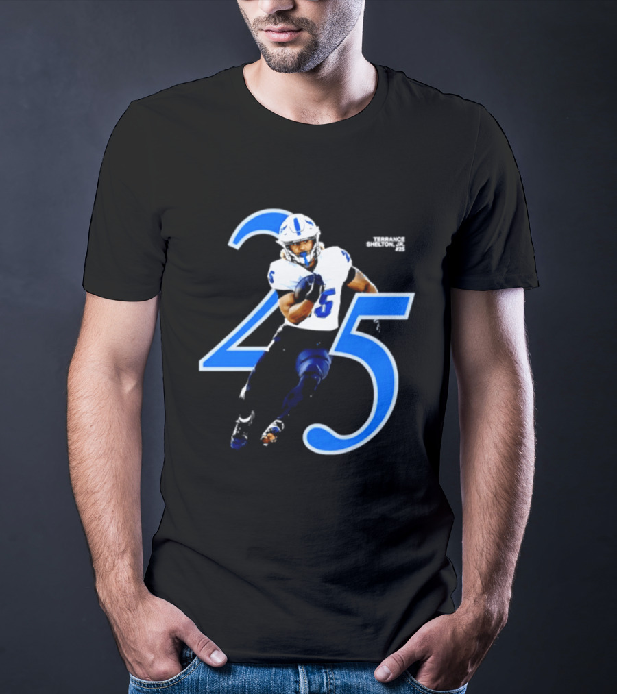Terrance Shelton Jr 25 Buffalo Bulls NCAA Football Player Jersey Number T-Shirt