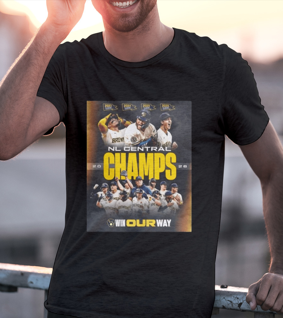 Brewers NL Central Champs 2026 Win Our Way T-Shirt