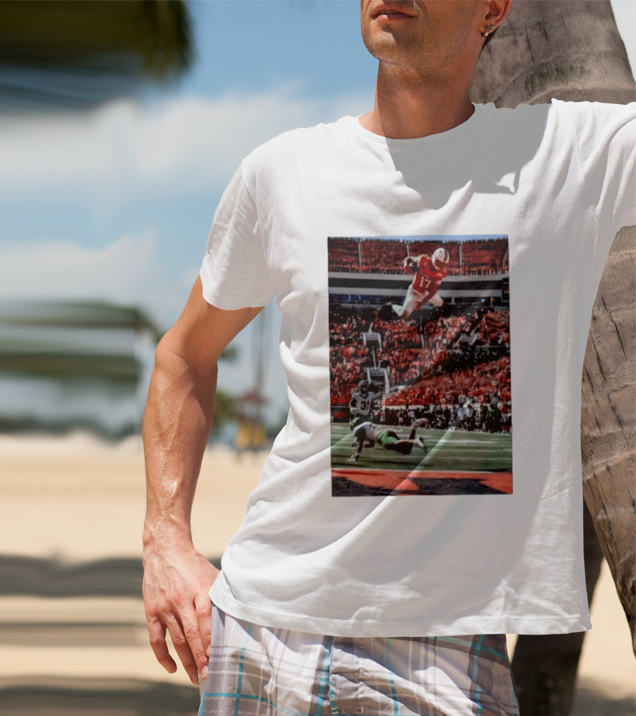 Brennan Presley Oklahoma State Cowboys Touchdown Football Action Stadium Scene T-Shirt