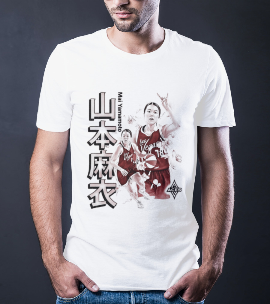 Mai Yamamoto Las Vegas Aces Cherry Blossom Basketball Japanese T-Shirt