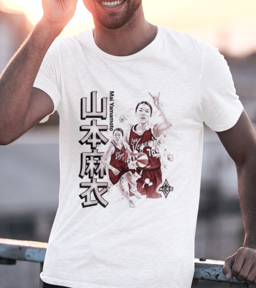 Mai Yamamoto Las Vegas Aces Cherry Blossom Basketball Japanese T-Shirt