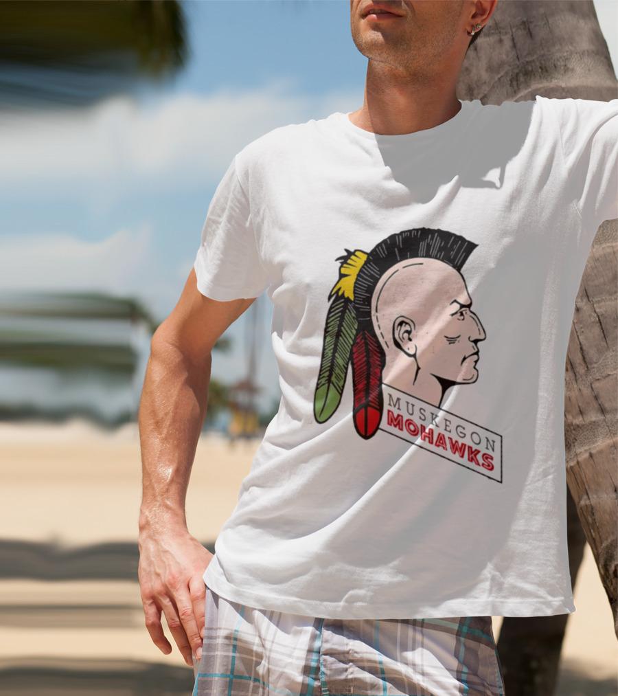 Muskegon Mohawks IHL Minor League Hockey Vintage Team T-Shirt