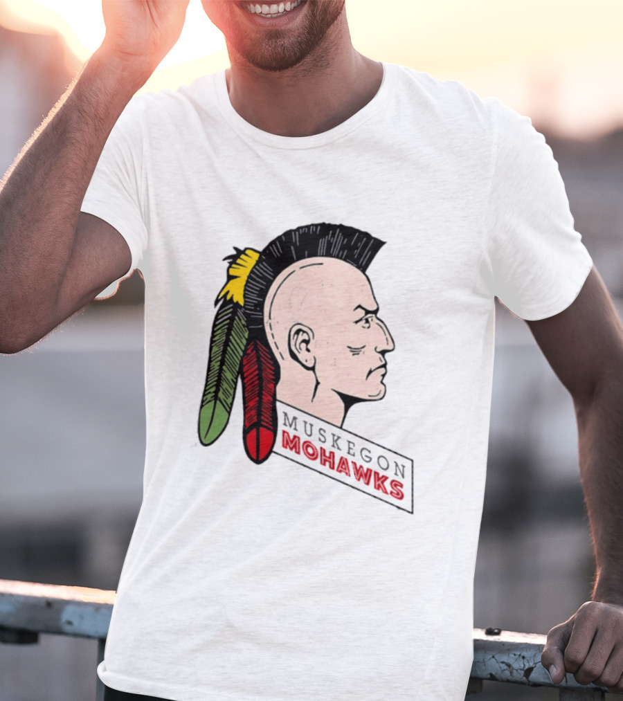 Muskegon Mohawks IHL Minor League Hockey Vintage Team T-Shirt