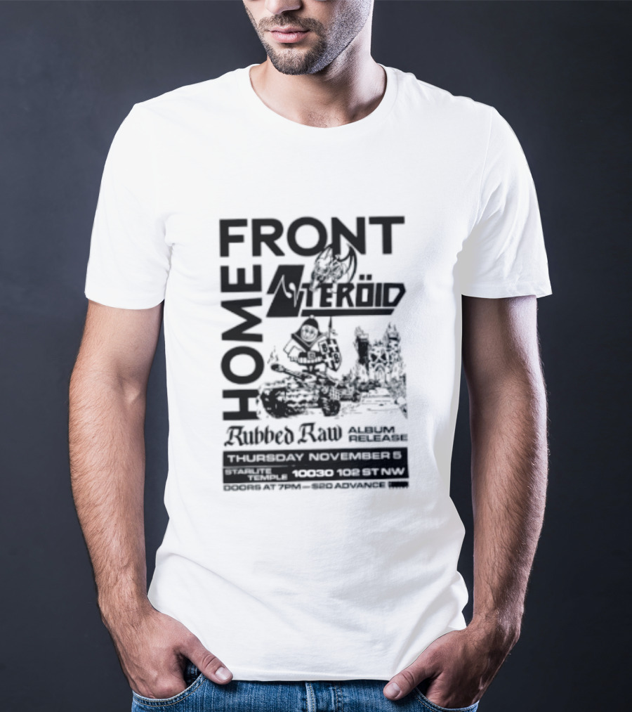 FRONT Asteroid Home Rubbed Raw August Release Starlite Temple T-Shirt