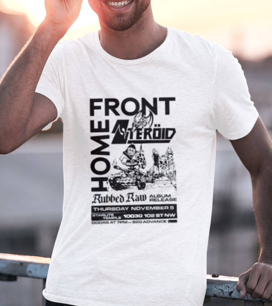 FRONT Asteroid Home Rubbed Raw August Release Starlite Temple T-Shirt