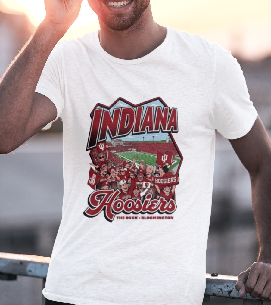 Indiana Hoosiers Football The Rock Bloomington Memorial Stadium Crowd Scene T-Shirt