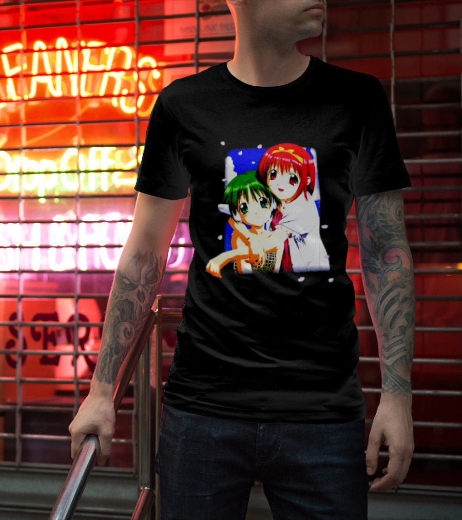 Aquaplus Hike Softgarage Chillweeb Anime Girls Cherry Blossom Hugging Scene T-Shirt