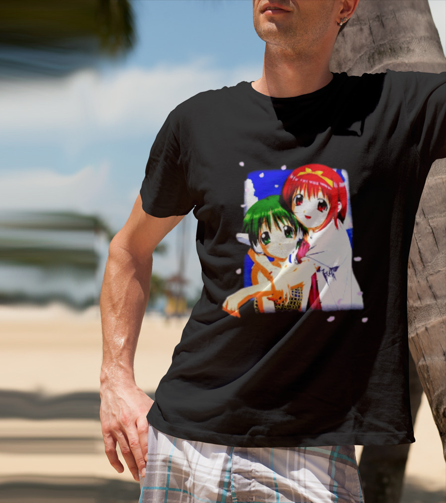 Aquaplus Hike Softgarage Chillweeb Anime Girls Cherry Blossom Hugging Scene T-Shirt