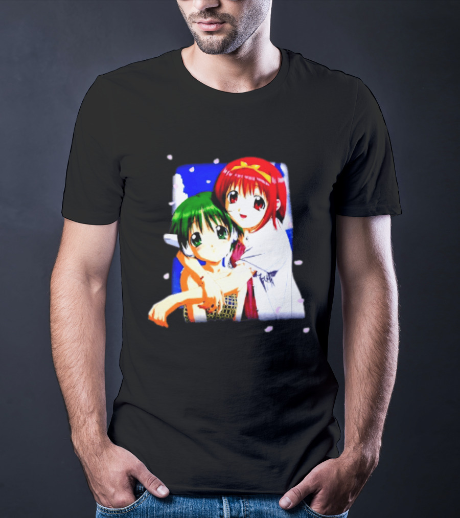 Aquaplus Hike Softgarage Chillweeb Anime Girls Cherry Blossom Hugging Scene T-Shirt