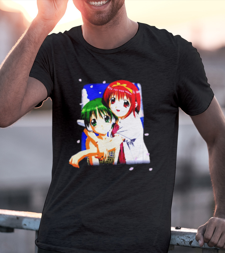 Aquaplus Hike Softgarage Chillweeb Anime Girls Cherry Blossom Hugging Scene T-Shirt