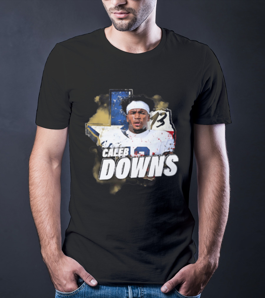 Caleb Downs Number 13 Lone Star State Football Dallas Cowboys T-Shirt