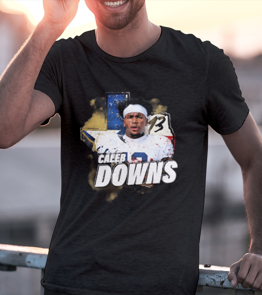 Caleb Downs Number 13 Lone Star State Football Dallas Cowboys T-Shirt