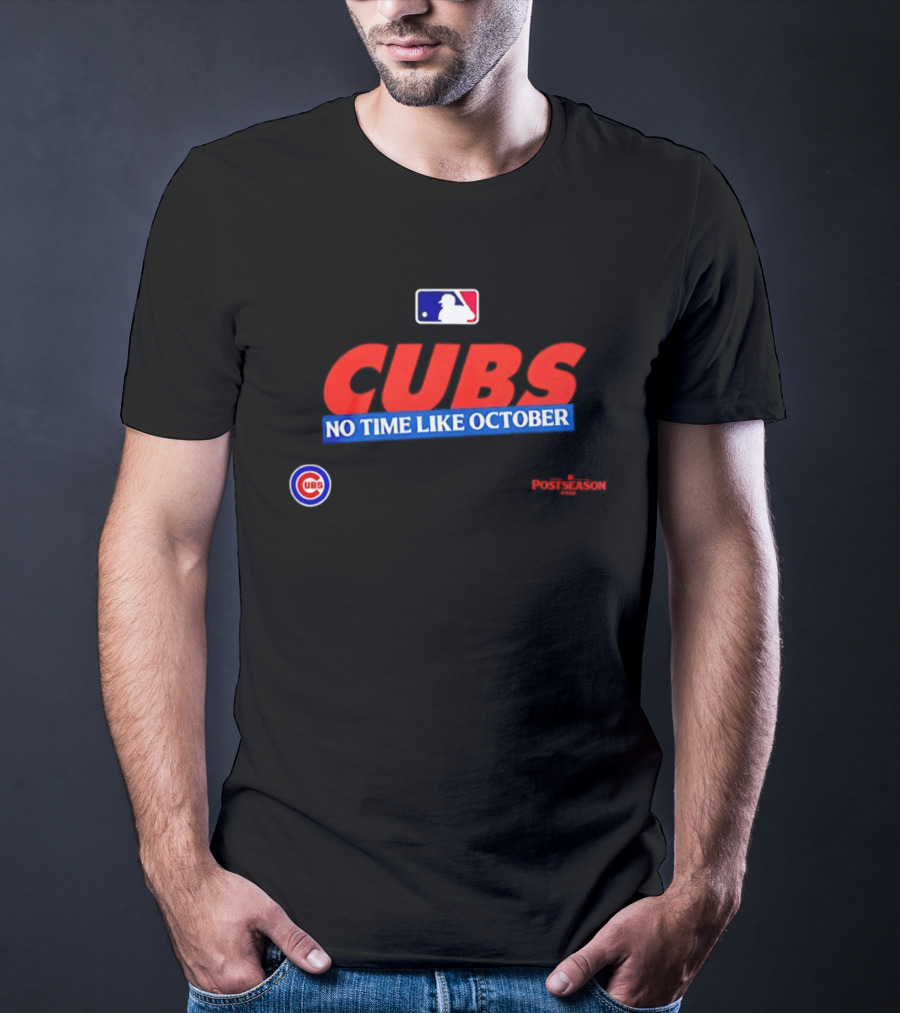 Chicago Cubs No Time Like October 2026 MLB Postseason Fan Gear T-Shirt