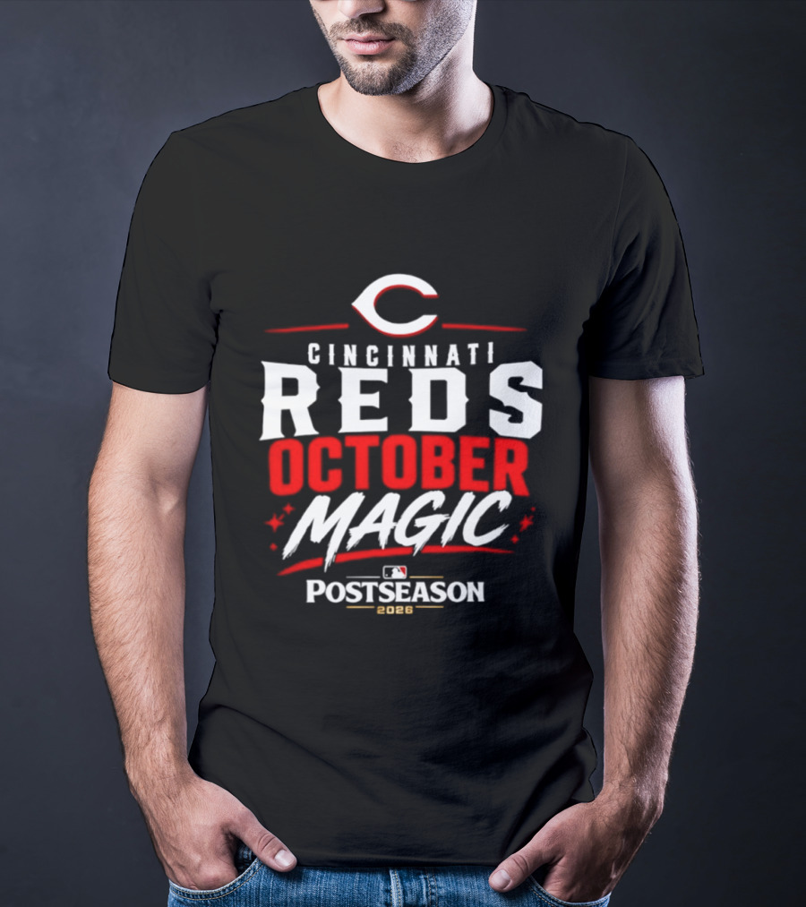 Cincinnati Reds October Magic 2026 MLB Postseason T-Shirt