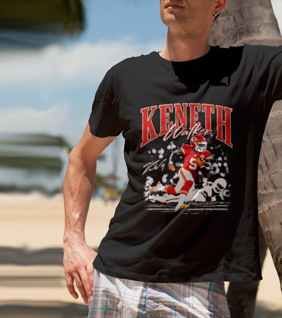 Keneth Walker Kansas City Chiefs Running Football Player T-Shirt
