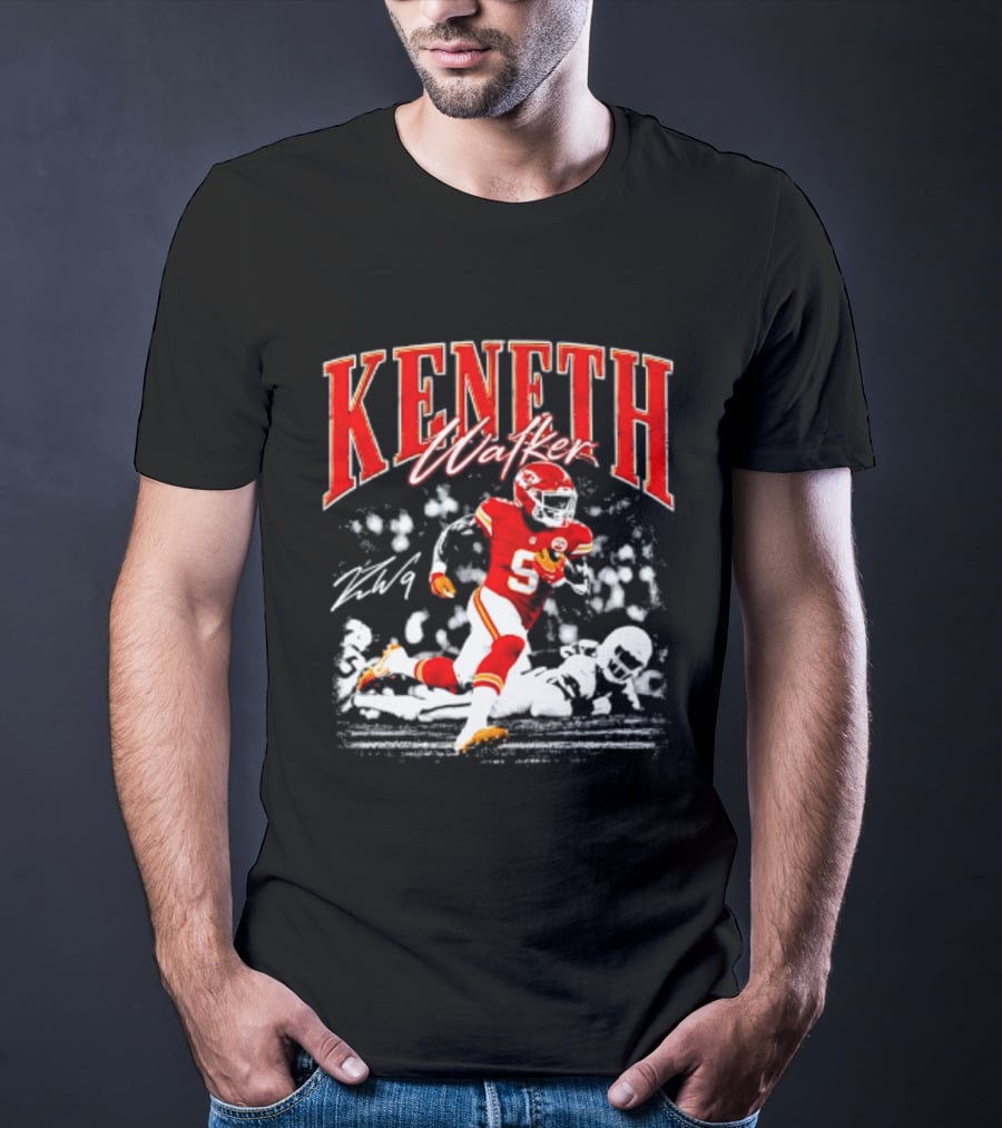 Keneth Walker Kansas City Chiefs Running Football Player T-Shirt
