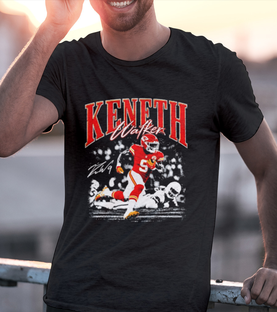Keneth Walker Kansas City Chiefs Running Football Player T-Shirt