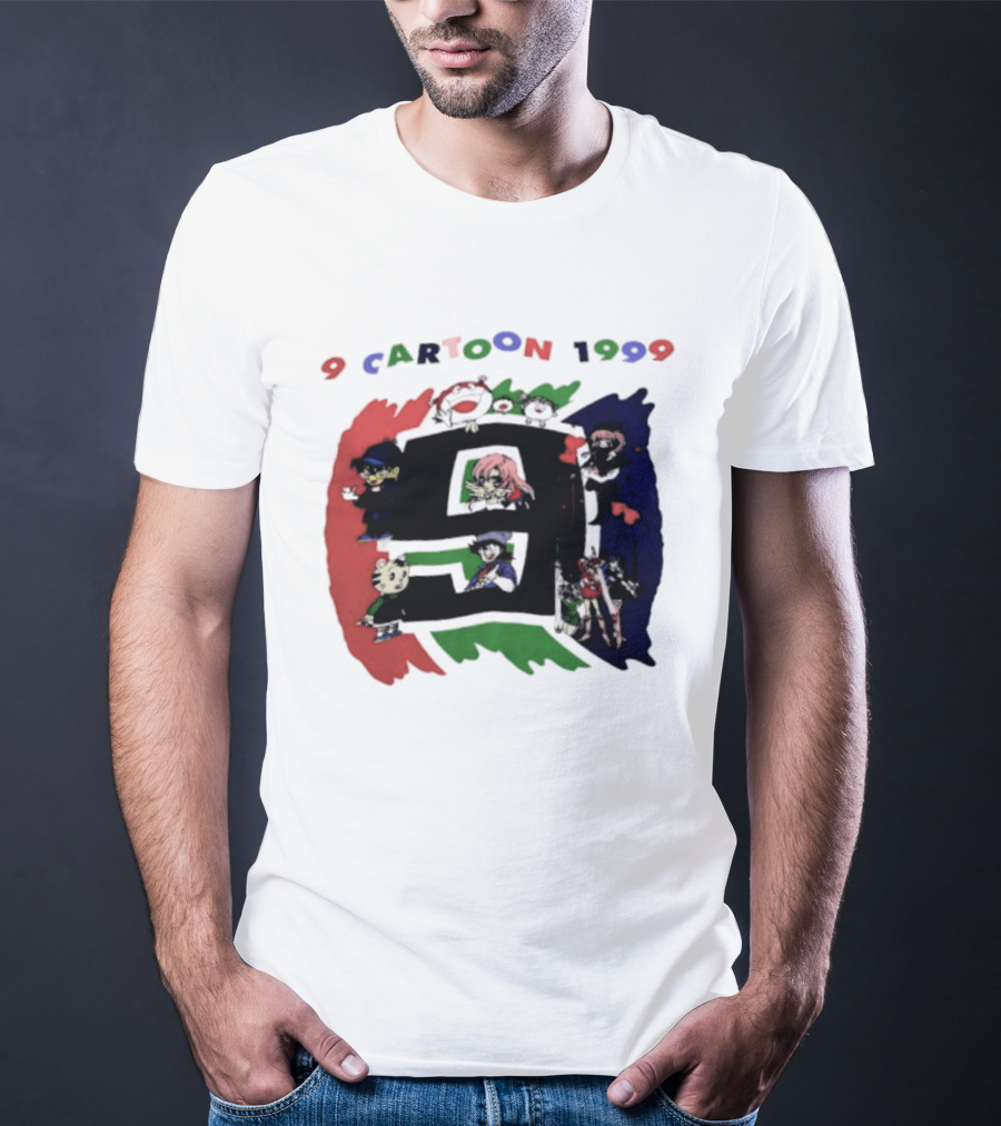 9 Cartoon 1999 Anime Characters Nostalgia T-Shirt
