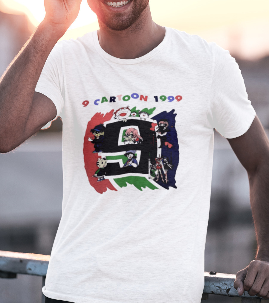 9 Cartoon 1999 Anime Characters Nostalgia T-Shirt