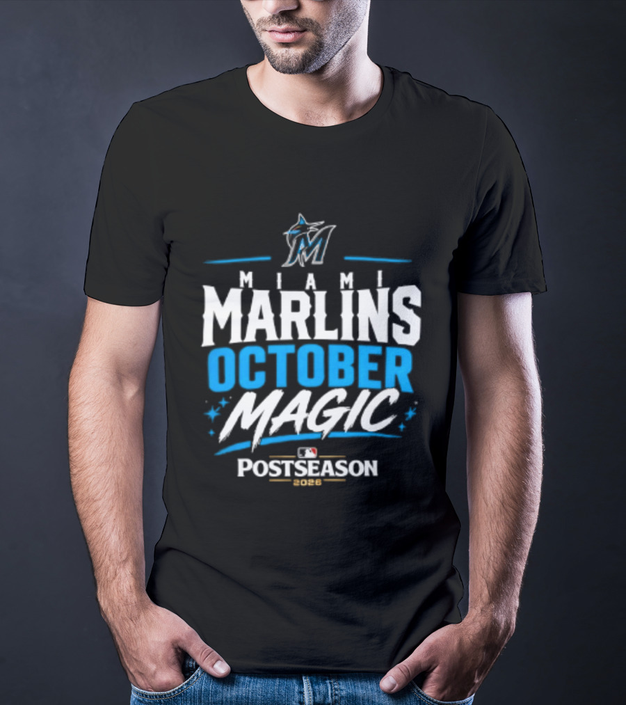 Miami Marlins October Magic 2026 MLB Postseason Celebration T-Shirt