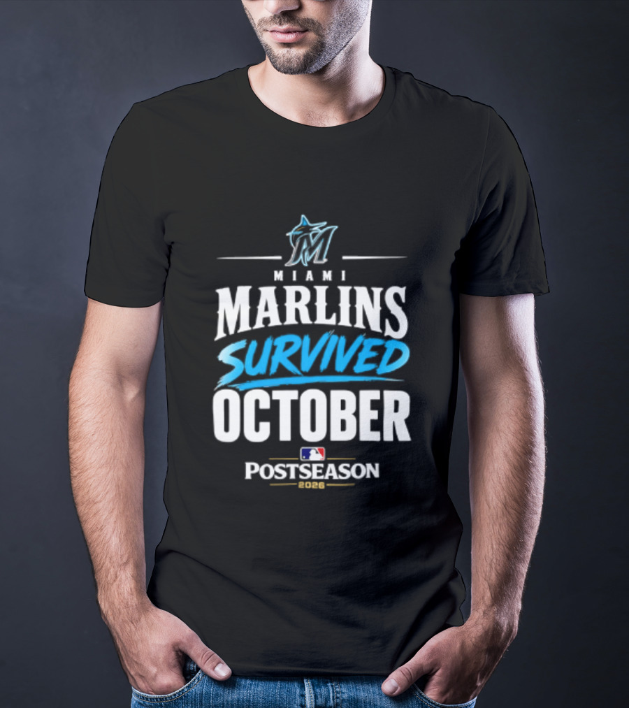 Miami Marlins Survived October 2026 MLB Postseason Victory Celebration T-Shirt