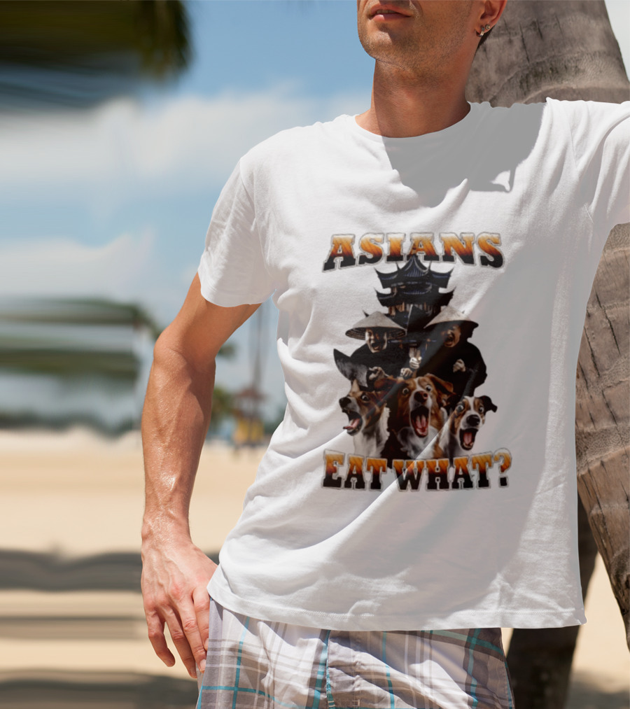 Asians Eat What Pagoda And Dogs Offensive Meme T-Shirt