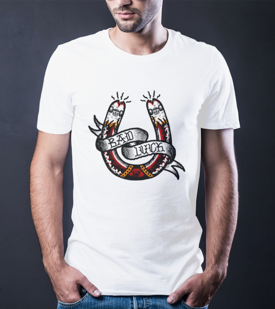 Bad Luck Horseshoe Skateboarding T-Shirt