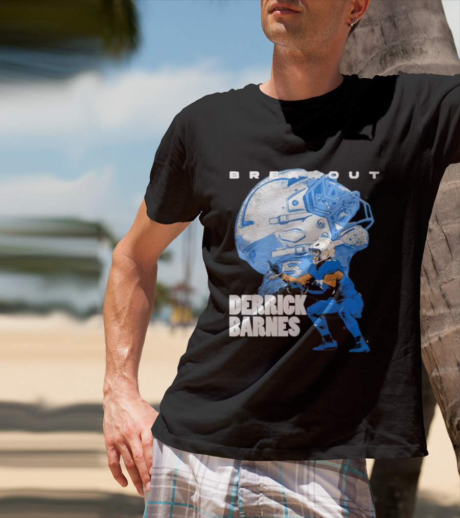 Derrick Barnes Detroit Lions Breakout Helmet T-Shirt
