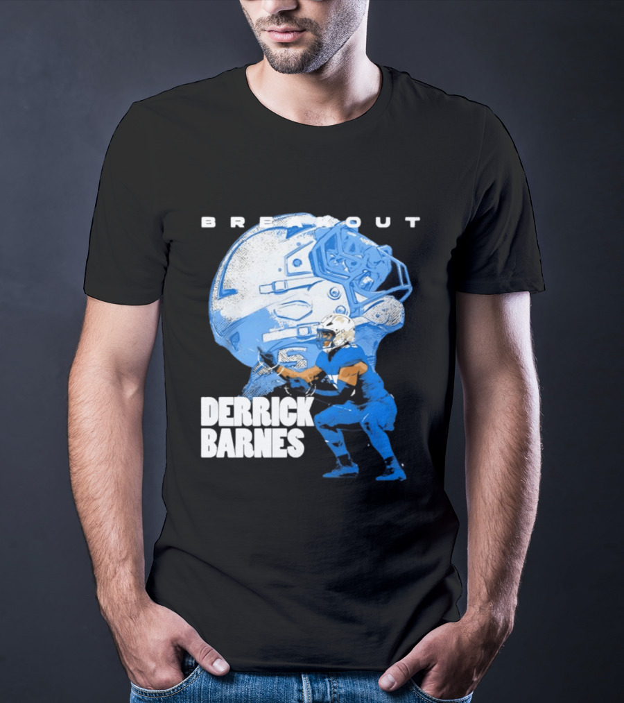 Derrick Barnes Detroit Lions Breakout Helmet T-Shirt
