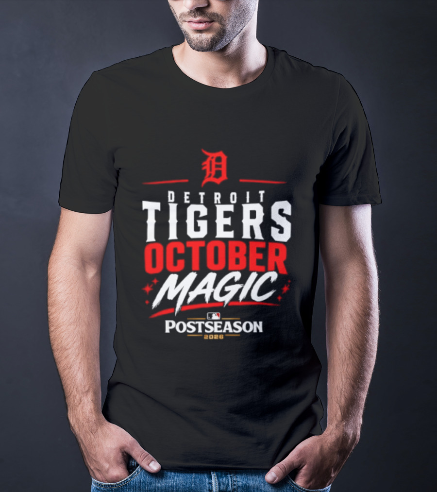Detroit Tigers October Magic 2026 MLB Postseason Classic Team Spirit T-Shirt