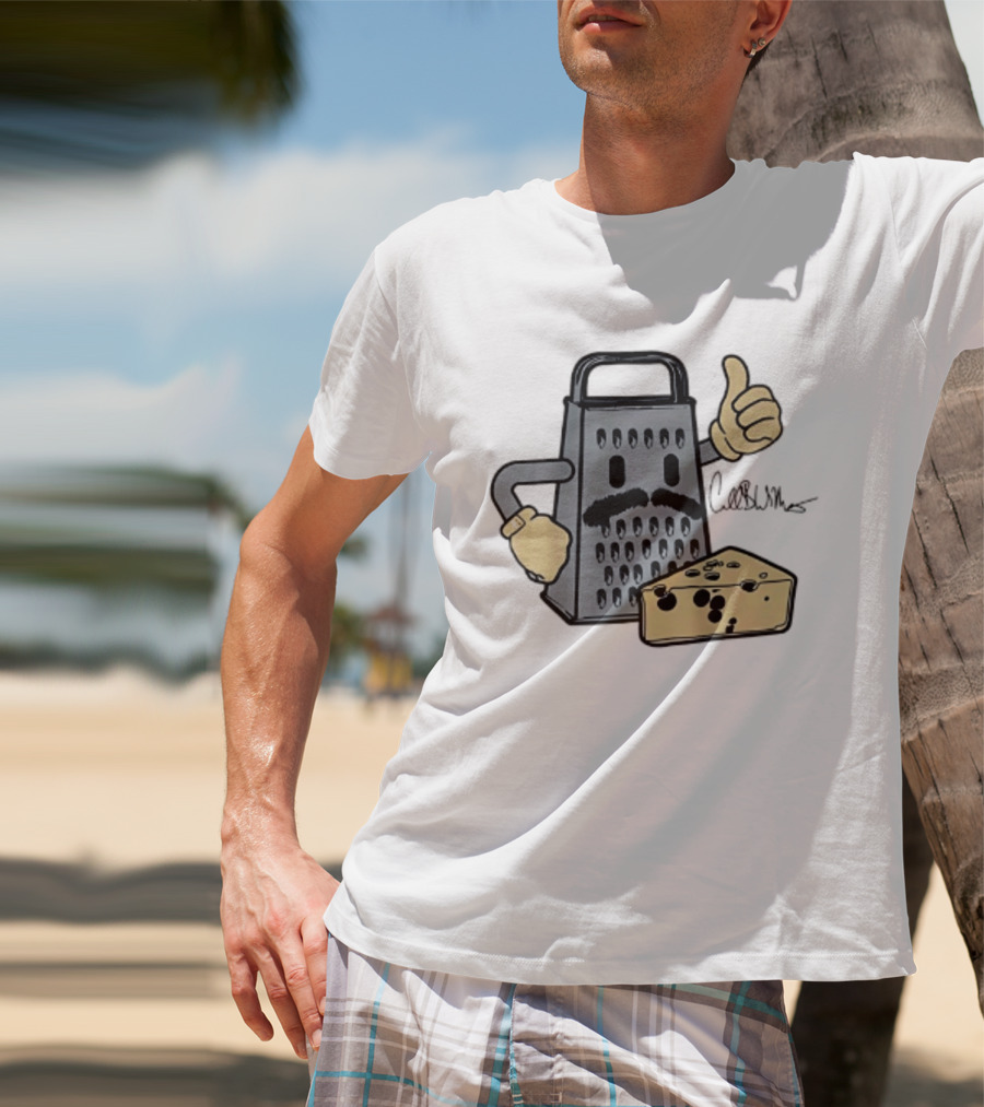 Caleb Williams Mustache Cheese Grater Thumbs Up Chicago Bears T-Shirt