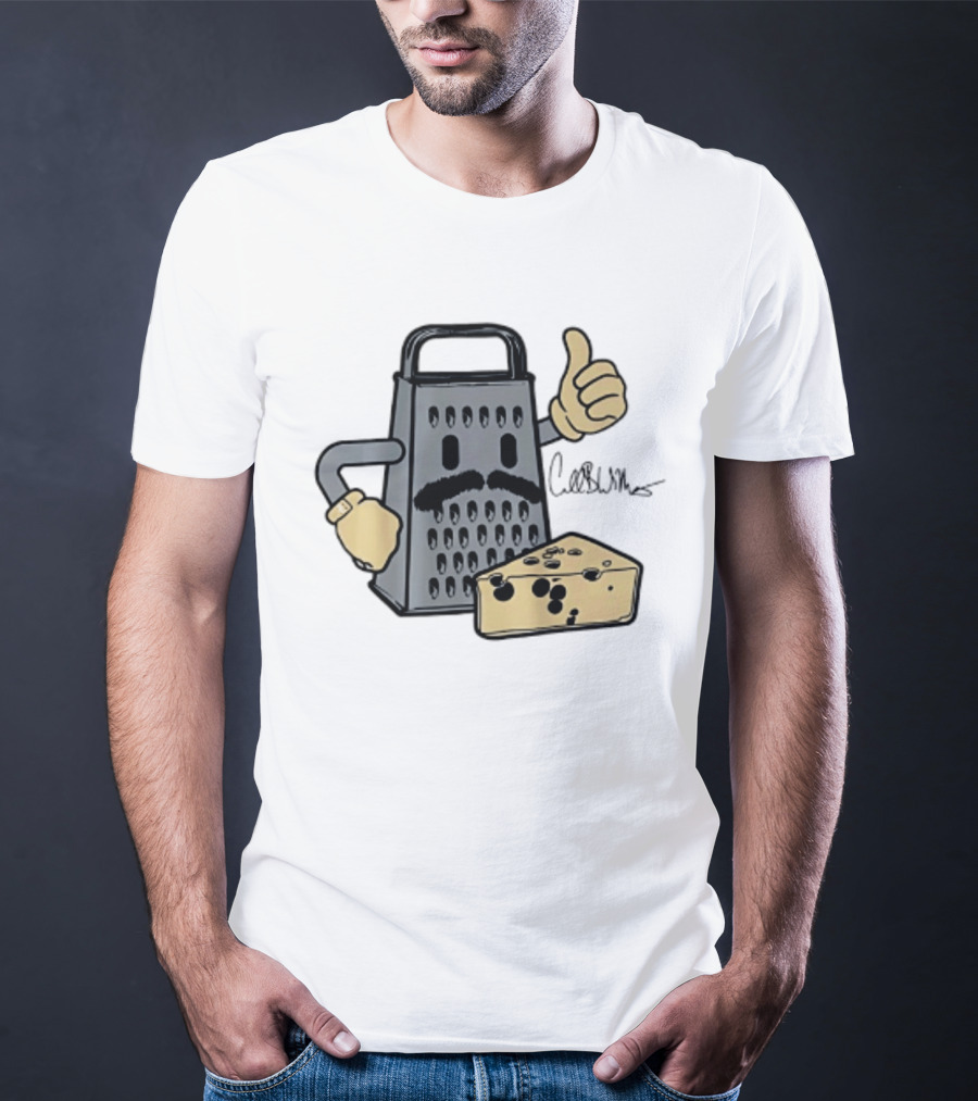 Caleb Williams Mustache Cheese Grater Thumbs Up Chicago Bears T-Shirt