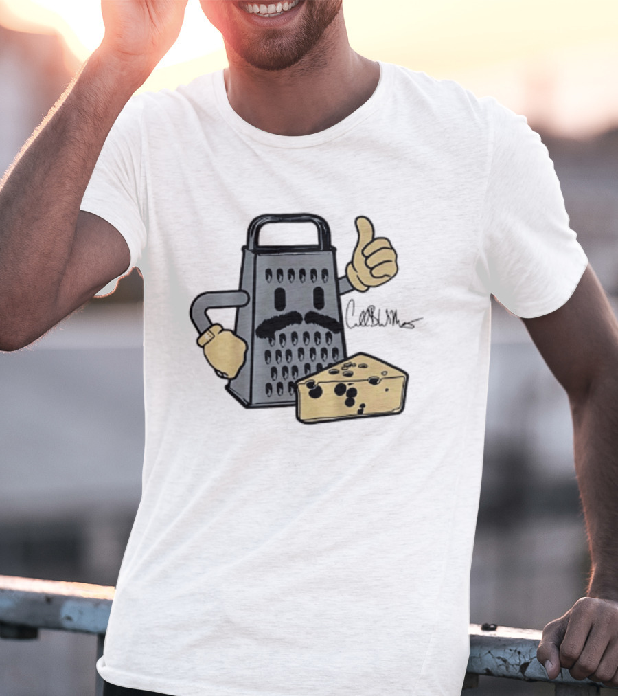 Caleb Williams Mustache Cheese Grater Thumbs Up Chicago Bears T-Shirt