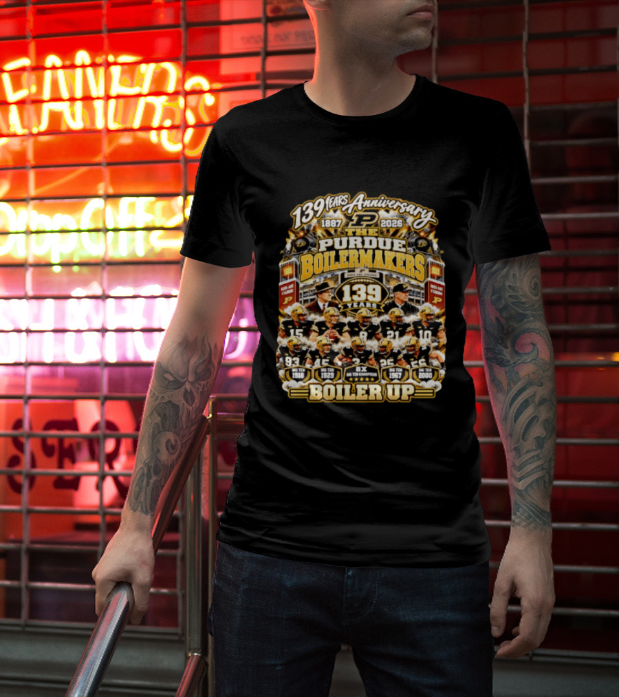 139 Years Anniversary 1887 2026 The Purdue Boilermakers Boiler Up Big Ten Champions T-Shirt