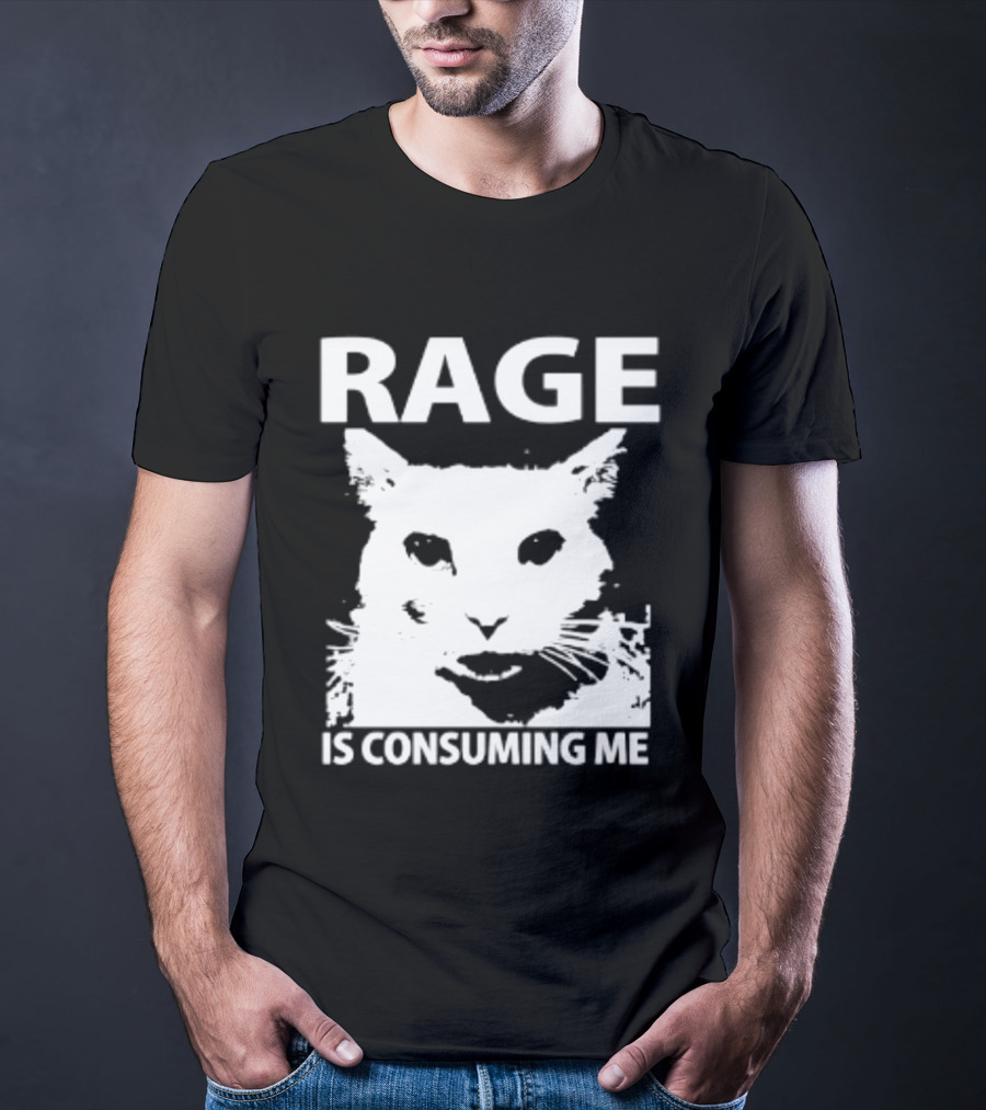Rage Is Consuming Me Cat Meme T-Shirt