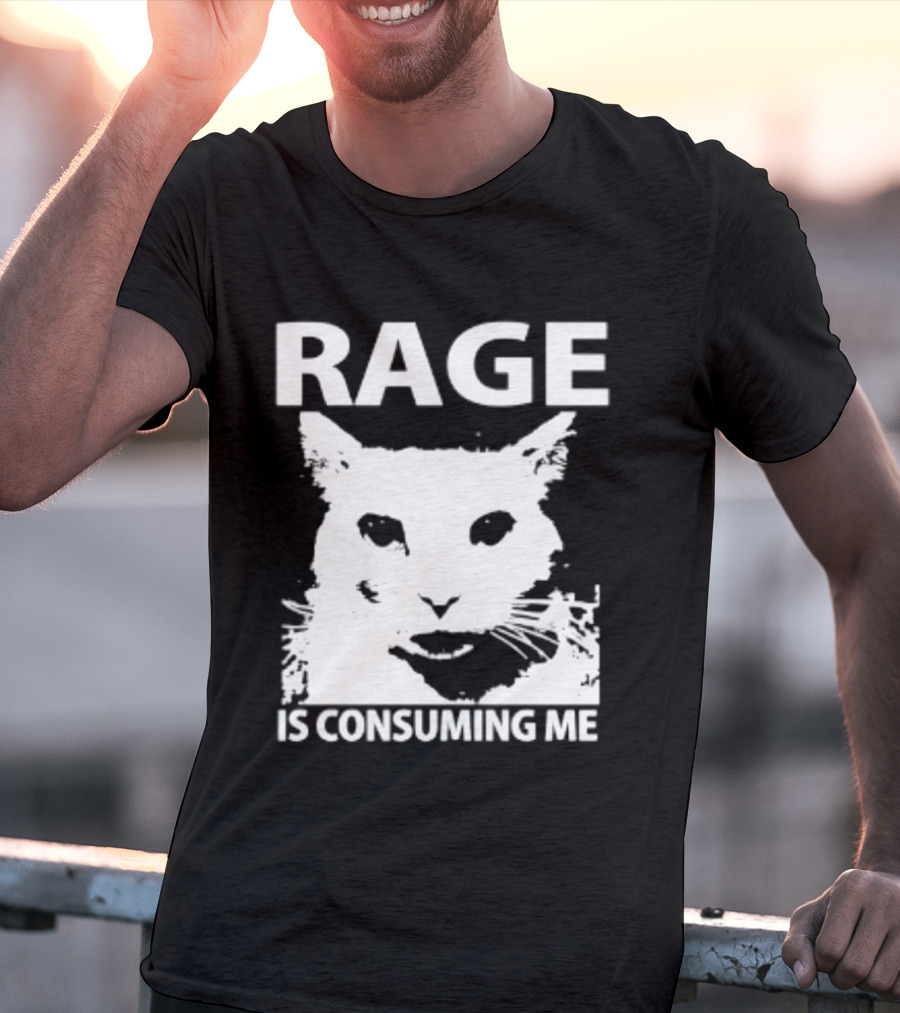 Rage Is Consuming Me Cat Meme T-Shirt