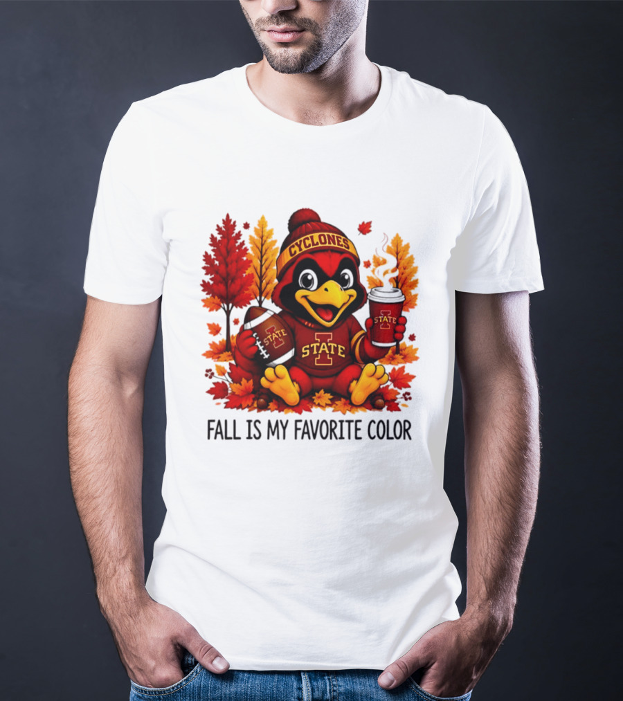 Iowa State Cyclones Fall Is My Favorite Color Football Leaves T-Shirt