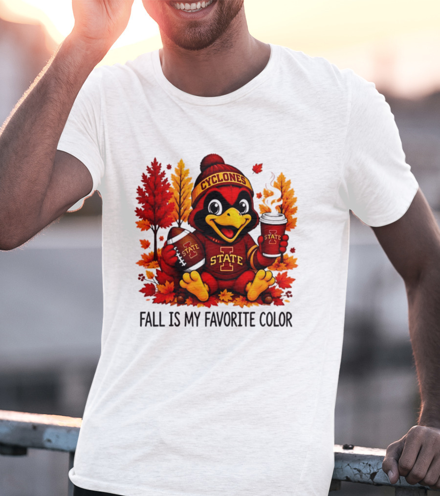 Iowa State Cyclones Fall Is My Favorite Color Football Leaves T-Shirt