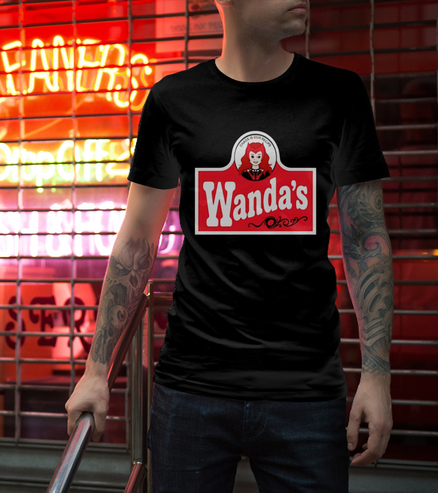 Wanda's Chaos Is Our Recipe Text With Character Graphic And Red T-Shirt