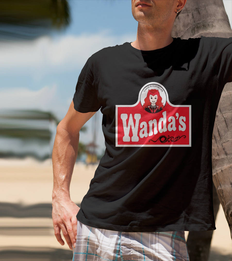 Wanda's Chaos Is Our Recipe Text With Character Graphic And Red T-Shirt