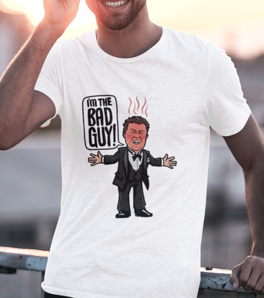 Say Hello To The Bad Guy Cartoon Flames Expression T-Shirt