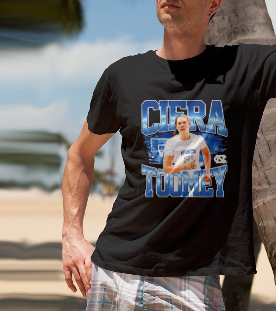 Ciera Toomey 21 North Carolina Tar Heels NCAA Women's Basketball T-Shirt