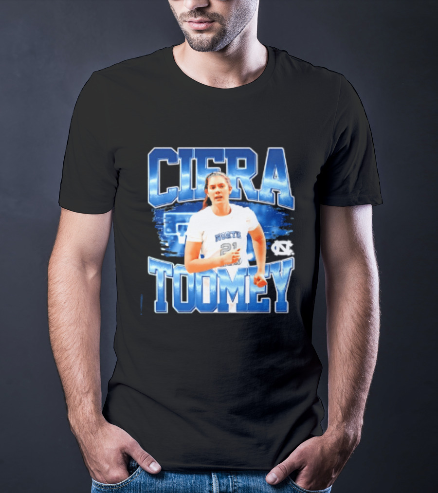 Ciera Toomey 21 North Carolina Tar Heels NCAA Women's Basketball T-Shirt