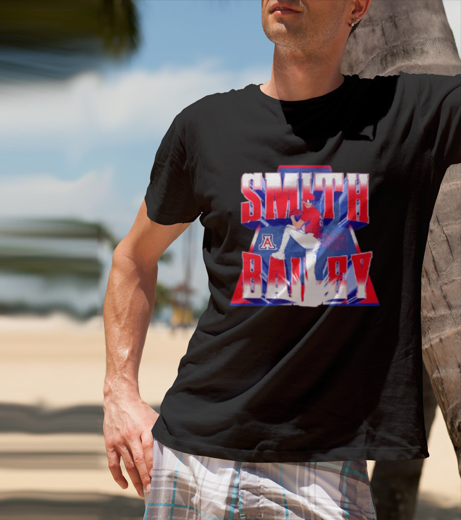 Smith Bailey 22 Arizona Wildcats NCAA Baseball Player T-Shirt