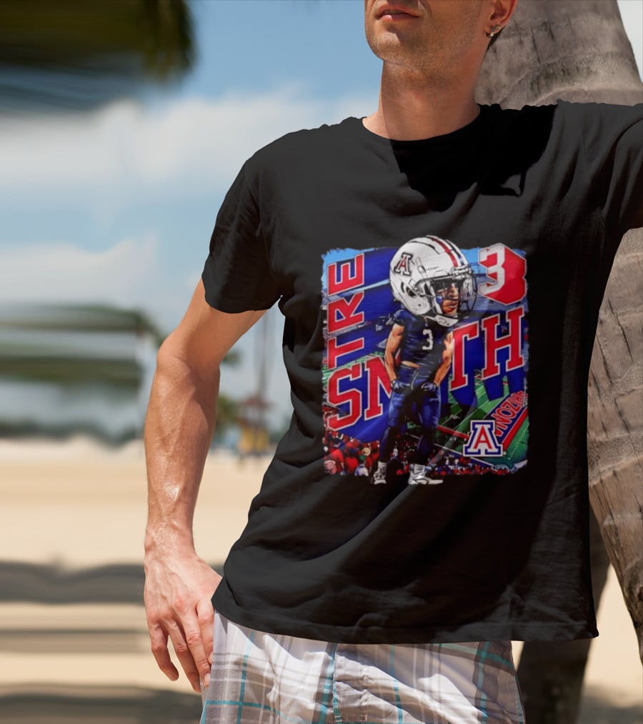 Tre Smith 3 Arizona Wildcats NCAA Football Caricature T-Shirt